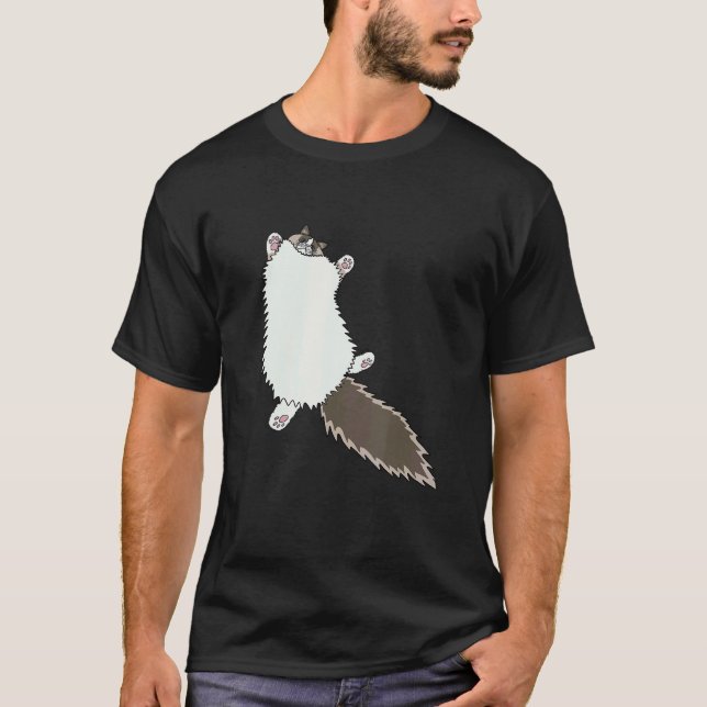 Ragdoll Cat Sploot Stretch T-Shirt (Front)