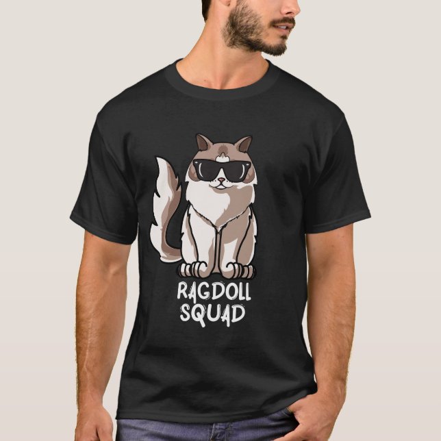 Ragdoll Cat Squad T-Shirt (Front)
