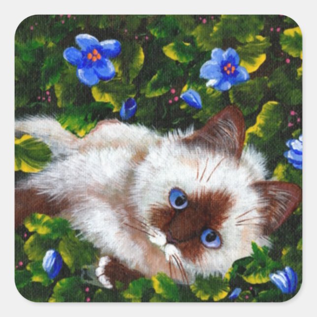 Ragdoll Cat Stickers Creationarts (Front)