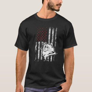 Ragdoll Cat Us American Flag Patriotic Vintage T-Shirt