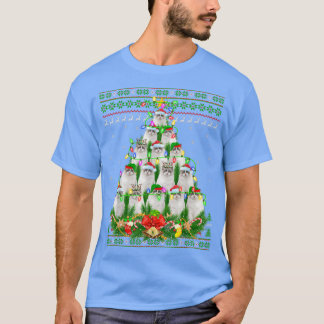 Ragdoll Cat Xmas Lighting Tree Santa Ragdoll Ugly  T-Shirt