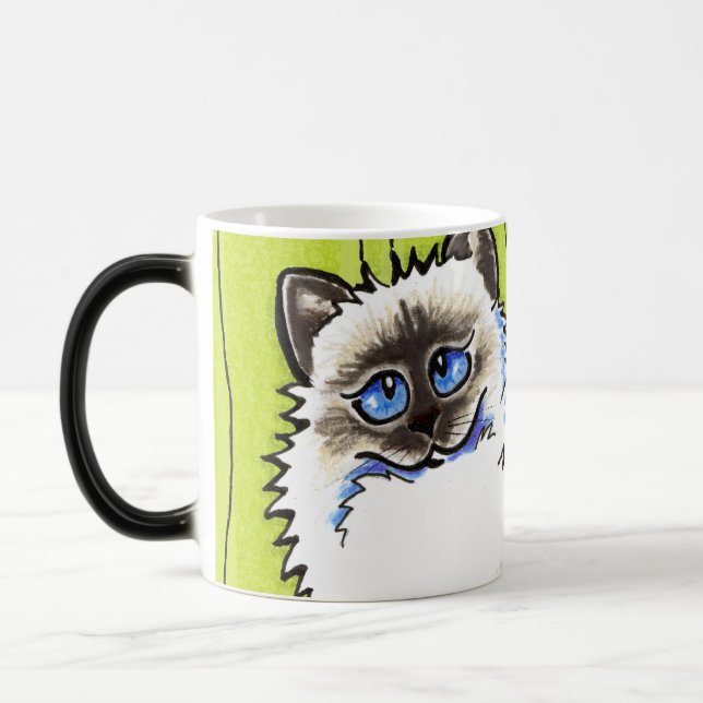 Ragdoll Cats Pair of Dolls Off-Leash Art™ Magic Mug (Left)