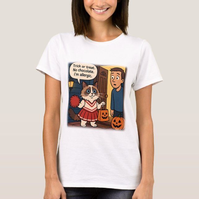 Ragdoll Cheerleader Halloween Costume Funny T-Shirt (Front)