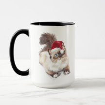 Ragdoll Christmas Mug by Artist GV Hemmings