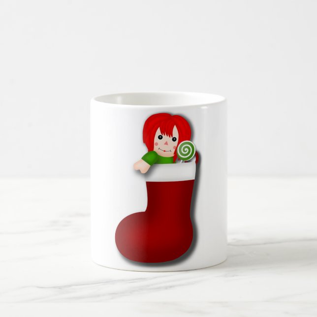 RAGDOLL CHRISTMAS STOCKING COFFEE MUG (Center)