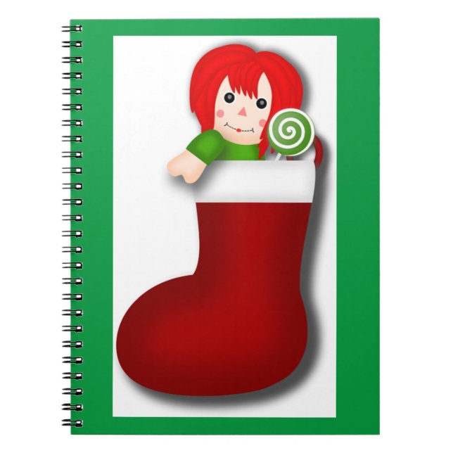 RAGDOLL CHRISTMAS STOCKING NOTEBOOK (Front)