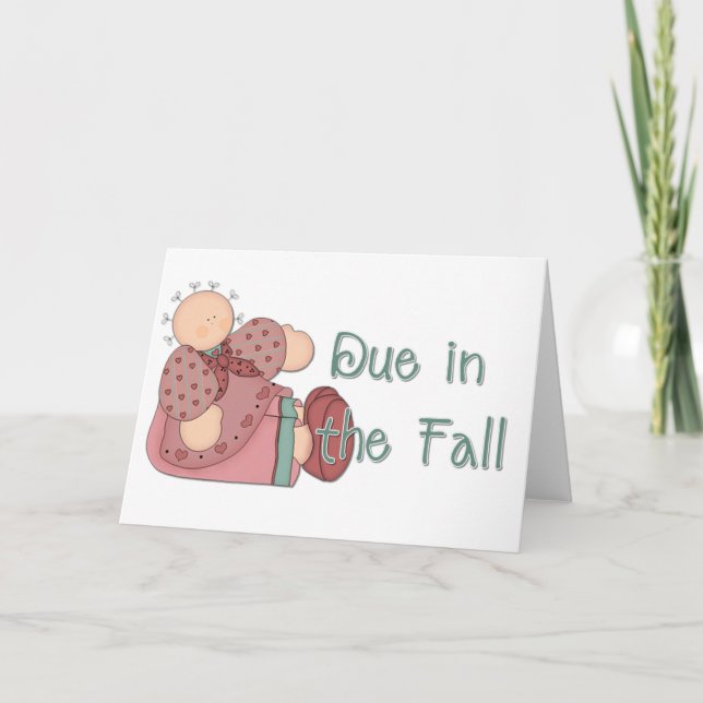RagDoll Due this Fall Pregnancy Announce Card (Front)