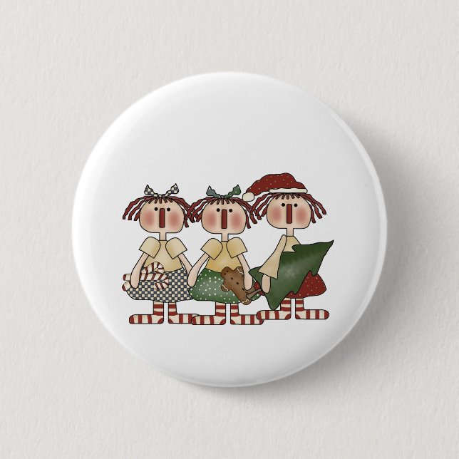 Ragdoll Friends Holiday 2 Inch Round Button (Front)