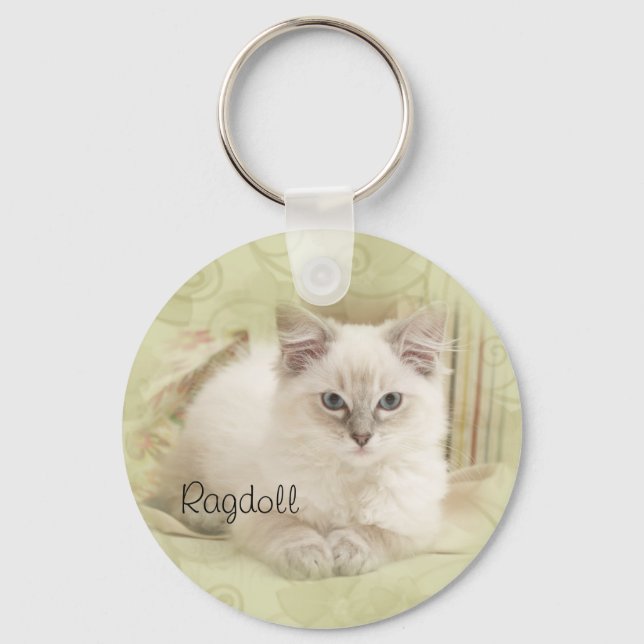 Ragdoll keychain green (Front)