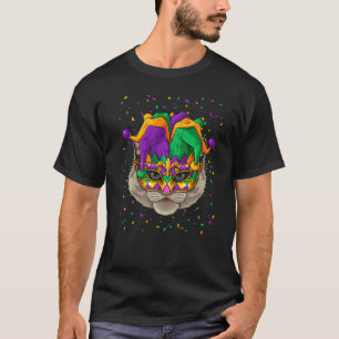 Ragdoll Mardi Gras Cat Face Carnival Jester Festiv T-Shirt