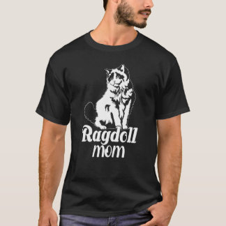 Ragdoll Mom Cat Women Girls Lady Pet Cute T-Shirt