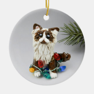 Ragdoll Persian Cat Ceramic Ornament