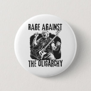 Rage Against Oligarchy Bernie Sanders Fight Protes 2 Inch Round Button