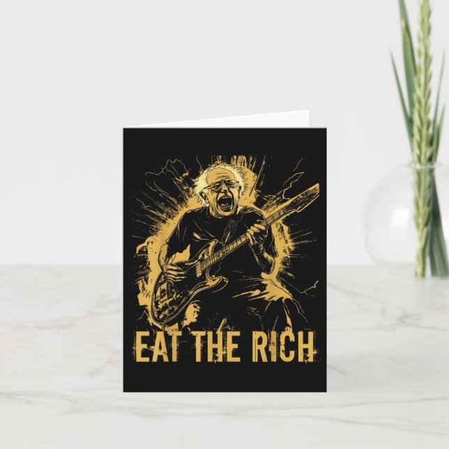 Rage Against Oligarchy Bernie Sanders Fight Protes Card (Front)