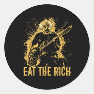 Rage Against Oligarchy Bernie Sanders Fight Protes Classic Round Sticker