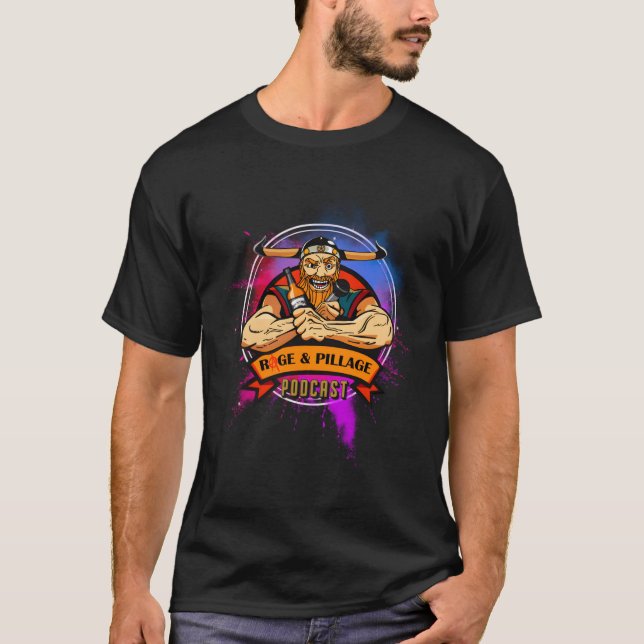 Rage And Pillage Podcast Multi-Colour T-Shirt (Front)