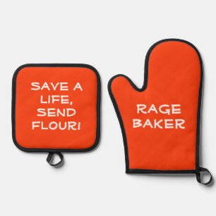 Rage Baker Oven Mitt and Pot Holders Oven Mitt & Pot Holder Set
