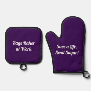 Rage Baker  Oven Mitt & Pot Holder Set