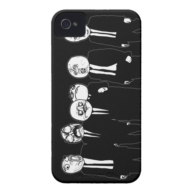 Rage Comic Meme Faces Walking. Me Gusta. Case-Mate iPhone Case (Back)