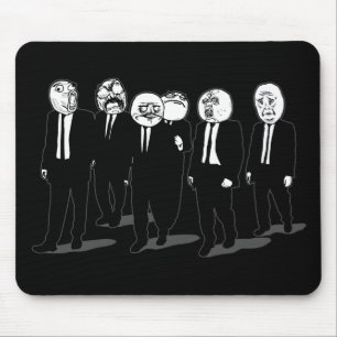Rage Comic Meme Faces Walking. Me Gusta. Mouse Pad