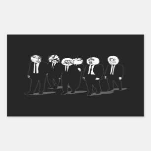 Rage Comic Meme Faces Walking. Me Gusta. Sticker
