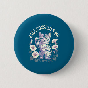 Rage Consumes Me Cute Kitten  2 Inch Round Button
