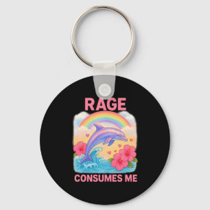Rage Consumes Me Dolphin  Keychain