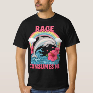 rage consumes me dolphin meme T-Shirt