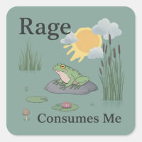 Rage Consumes Me Frog Pond Meme Frog Vintage Style
