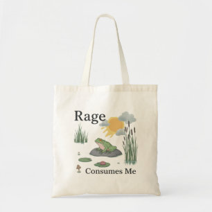 Rage Consumes Me Frog Pond Meme Frog Vintage Style Tote Bag