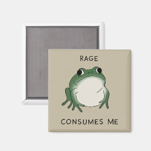 Rage Consumes Me Frog Pond Meme Vintage Nature Magnet