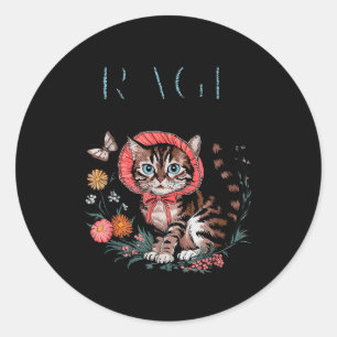 Rage Consumes Me Funny Cat Meme Classic Round Sticker