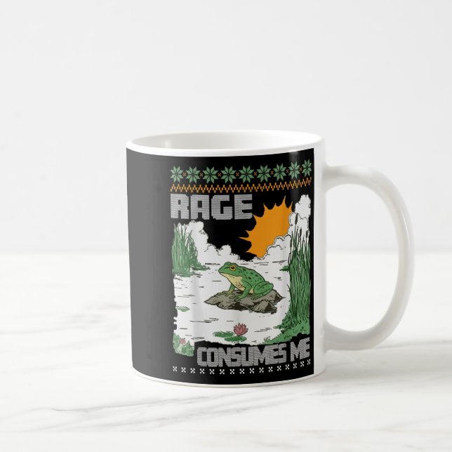 Rage Consumes Me Ugly Christmas Sweaters Funny Fro Coffee Mug (Right)
