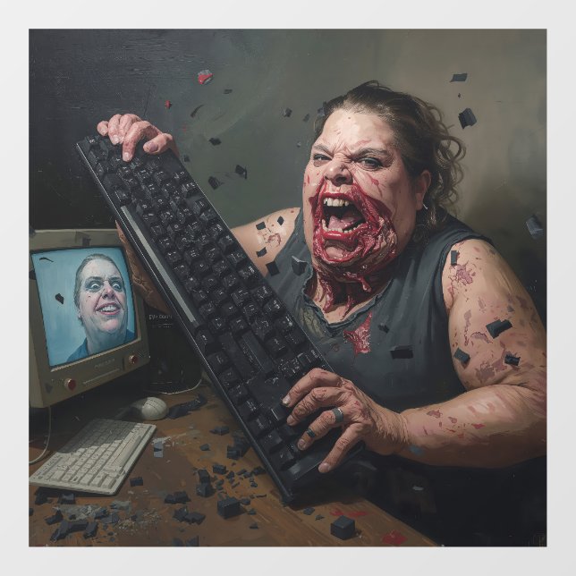 Rage Error: System Failure - Ctrl Alt Delirium Window Cling (Sheet)