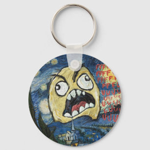 Rage Face Meme Face Comic Classy Painting Keychain
