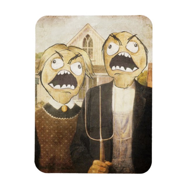 Rage Face Meme Face Comic Classy Painting Magnet (Vertical)