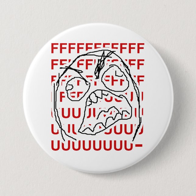 Rage Guy 3 Inch Round Button (Front)