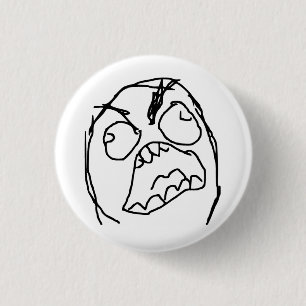 Rage Guy Angry Fuu Fuuu Rage Face Meme 1 Inch Round Button