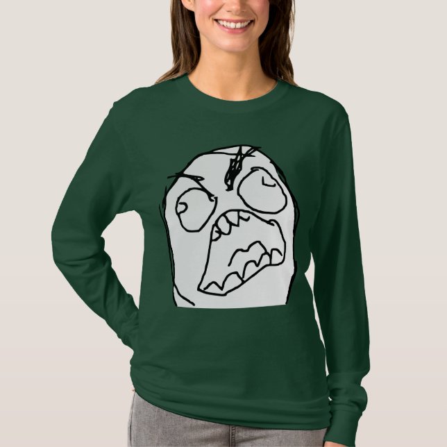 Rage Guy Angry Fuu Fuuu Rage Face Meme T-Shirt (Front)