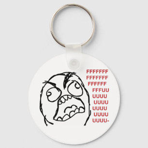 Rage guy fuuu fuuuu keychain