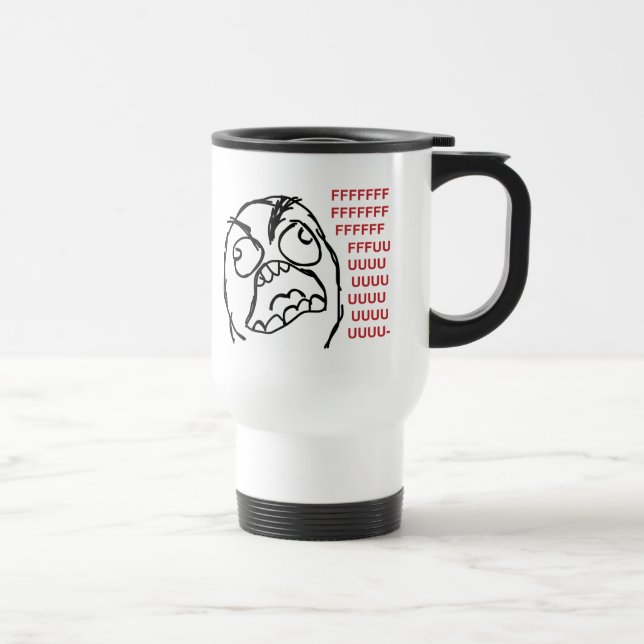 Rage guy fuuu fuuuu travel mug (Right)