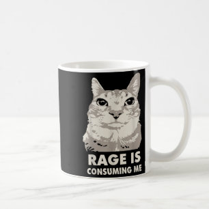 Rage Is Consuming Me Angry Cat Meme Sarcasm Funny Coffee Mug