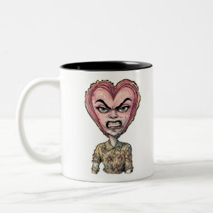 Rage Mode Activated  Bold Angry Expression Two-Tone Coffee Mug