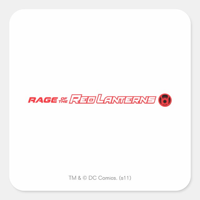 Rage of the Red Lanterns Square Sticker (Front)