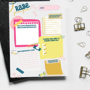Rage Page Notepad for grief & anger
