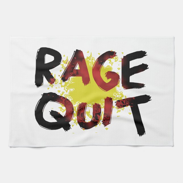 Rage Quit Kitchen Towel (Horizontal)