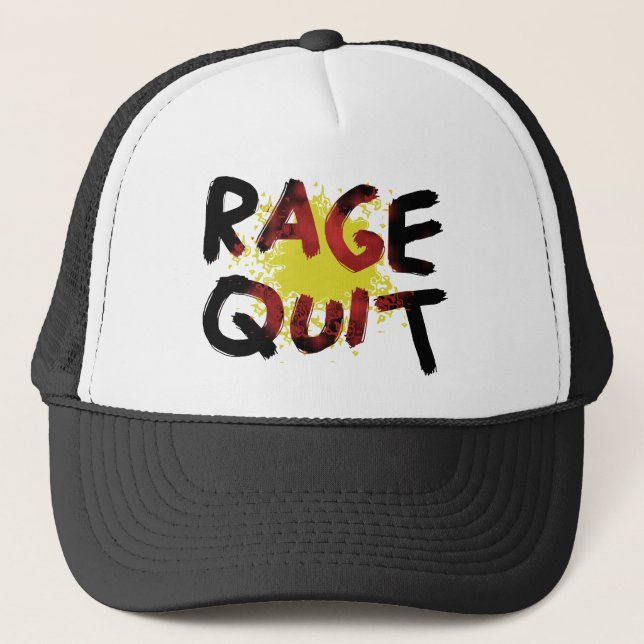 Rage Quit Trucker Hat (Front)