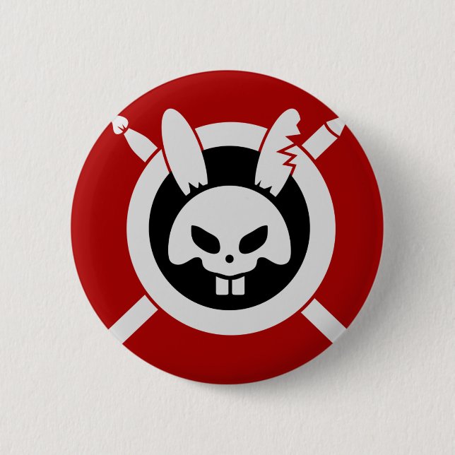 Rage Rabbit Logo 2 Inch Round Button (Front)