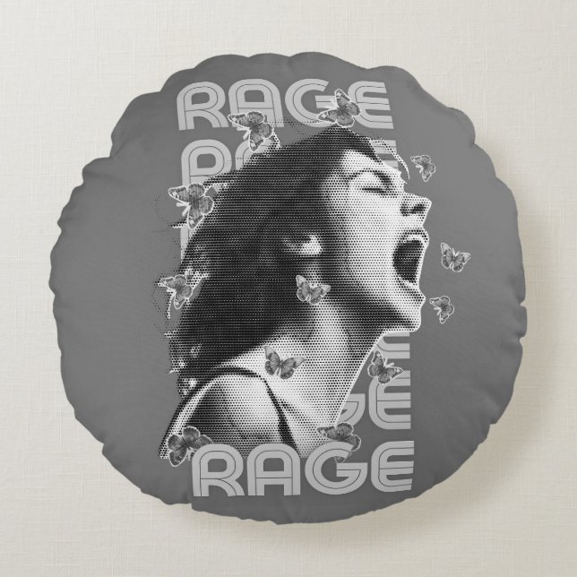 Rage Round Pillow (Front)