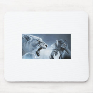Ragebait Meme, Lion Monkey, Monkey And Lion Meme M Mouse Pad